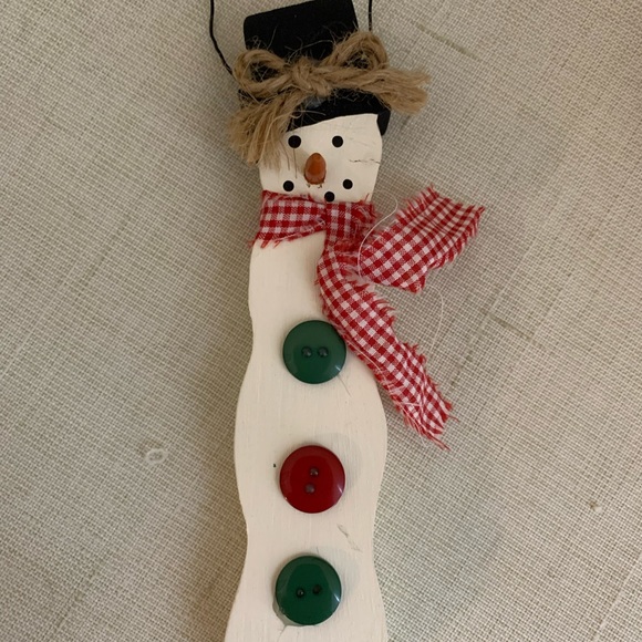 Lot of 8 Vintage Christmas Handmade Ornaments snowman snowflake santa penguin - Picture 8 of 10